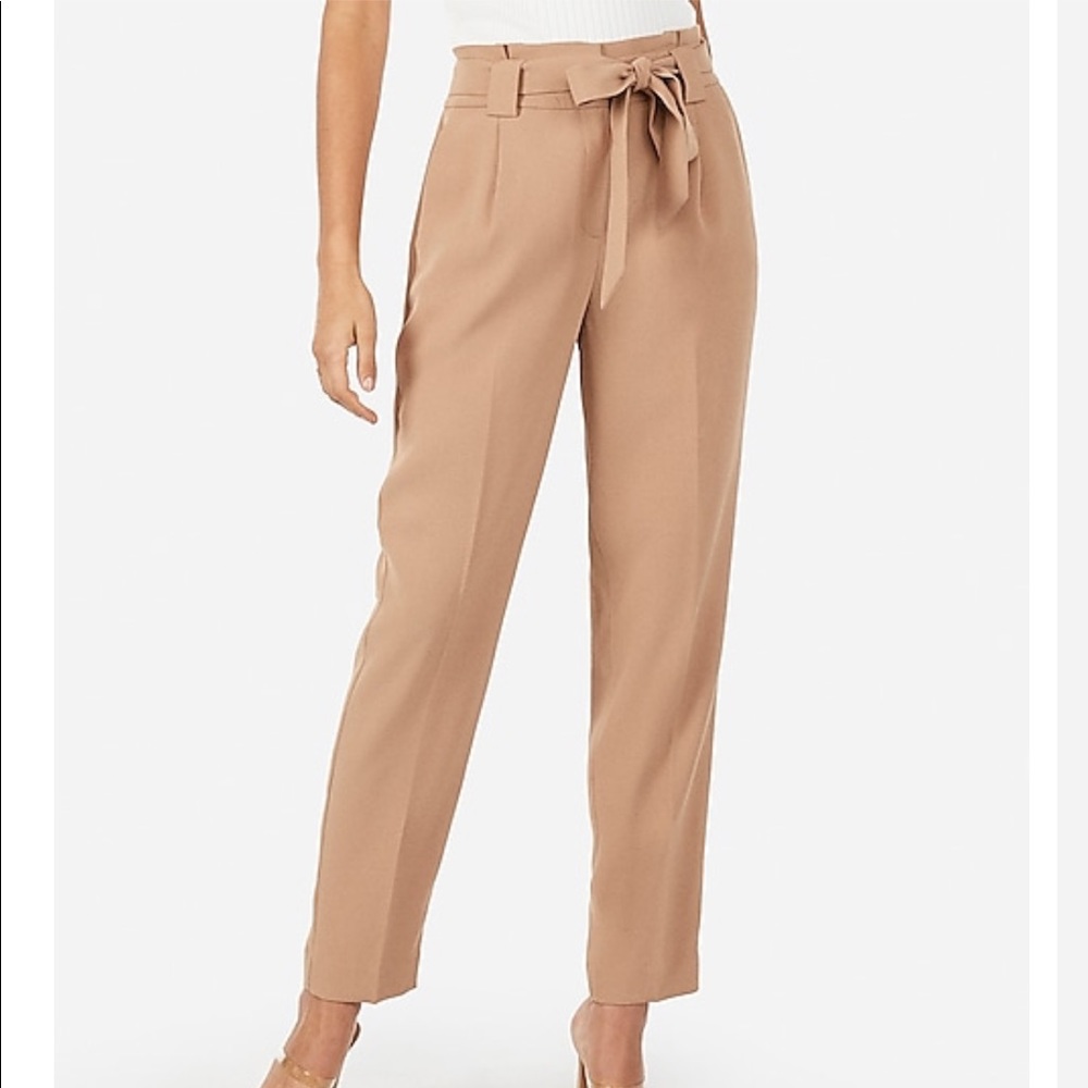 Express High waisted paper bag pants NWOT